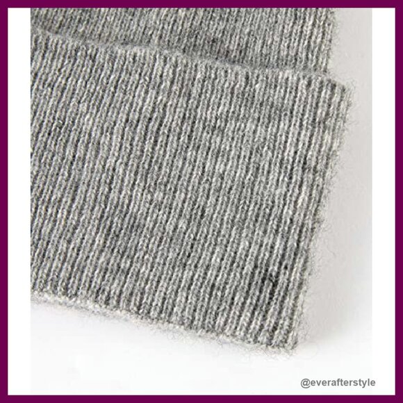 Pure Cashmere Beanie Ribbed Cuff Unisex Classic Elegant Winter Essential Pure Cashmere Beanie Ribbed Cuff Unisex Classic Elegant  main image 3